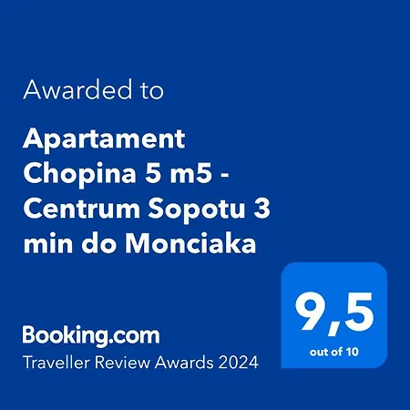 Apartment Chopina 5 M5 - Centrum Sopotu 3 Min Do Monciaka